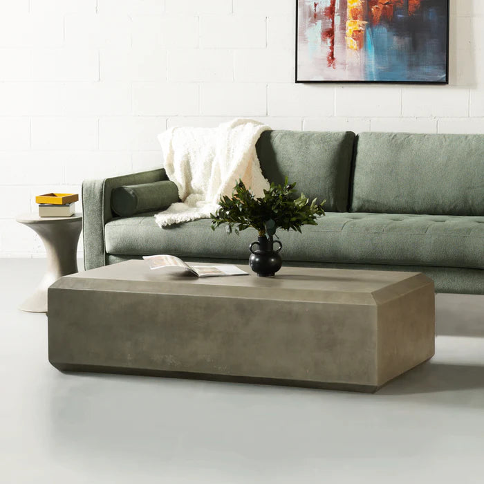 DASANO - Grey Concrete Coffee Table Rectangular