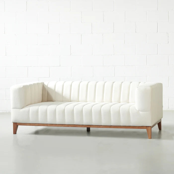 MELINA - Cream Fabric Sofa