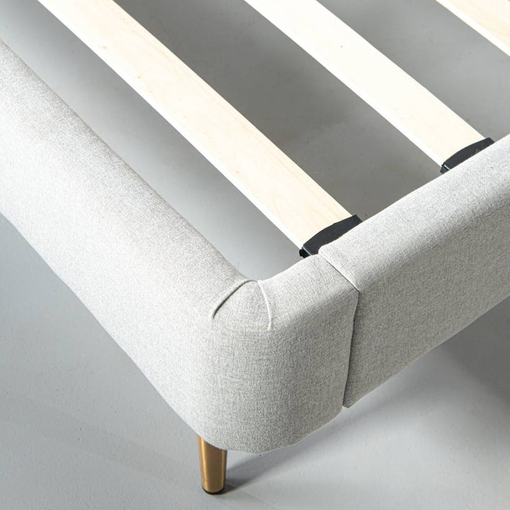 CLARA - Light Grey Fabric Bed - FINAL SALE