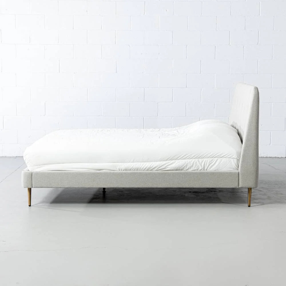 CLARA - Light Grey Fabric Bed - FINAL SALE