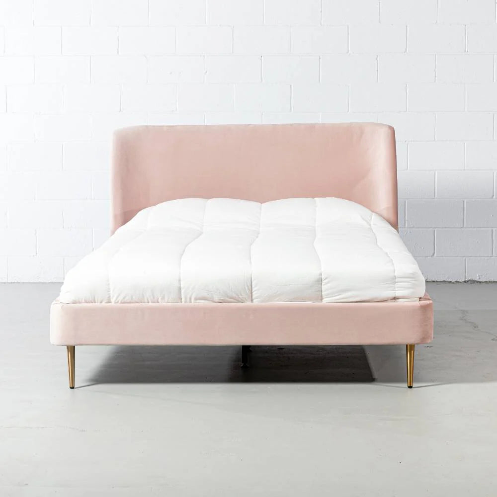 MEREDITH - Pink Velvet Bed