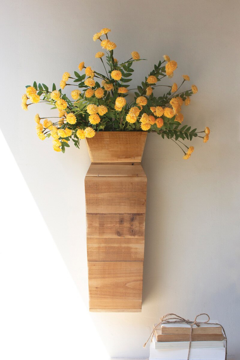 Recycled Wood Tabletop or Wall Vase