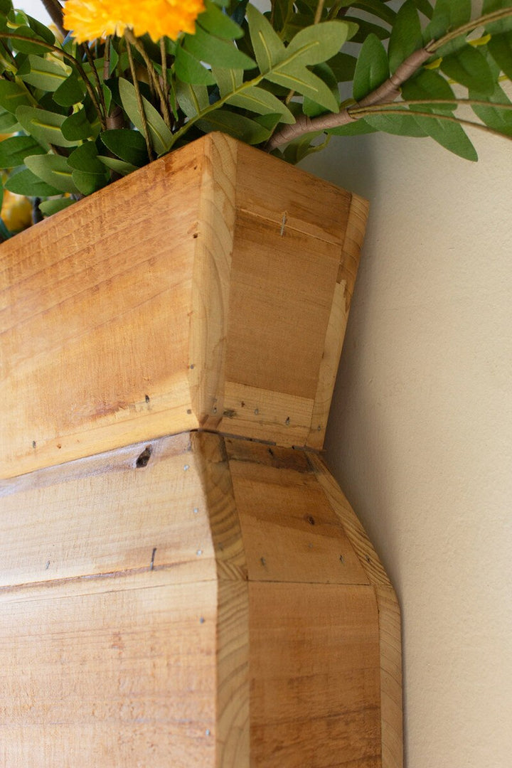 Recycled Wood Tabletop or Wall Vase