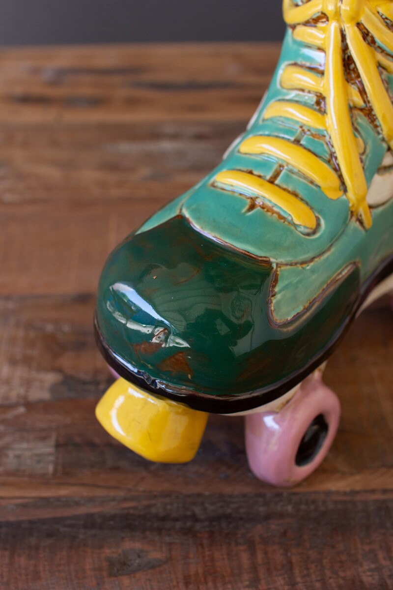 Ceramic Roller Skate Planter