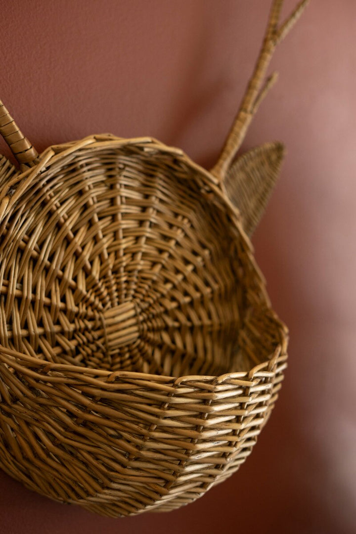 Wicker Wall Deer Basket