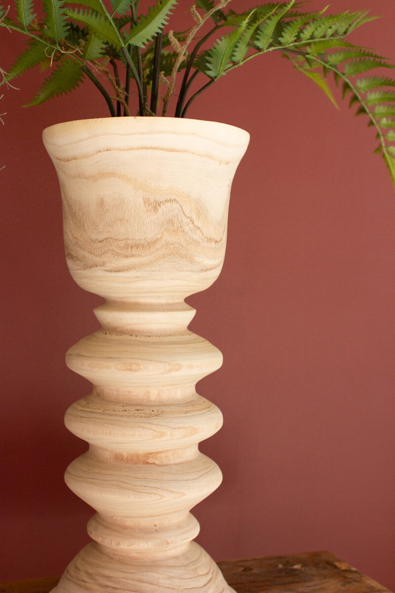 Set of 3 Turned Wood Towers with Cups