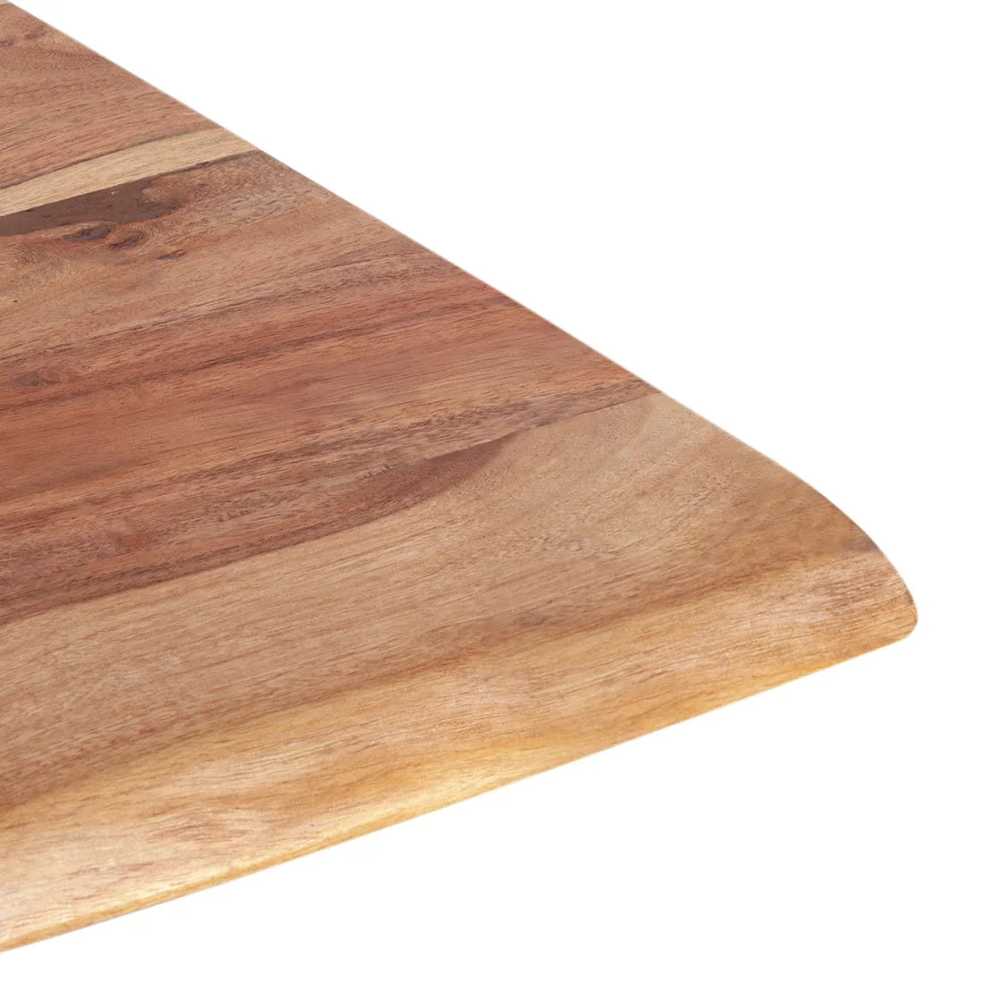 Acacia Live Edge Dining Table with Black X Shaped Legs/Natural Color