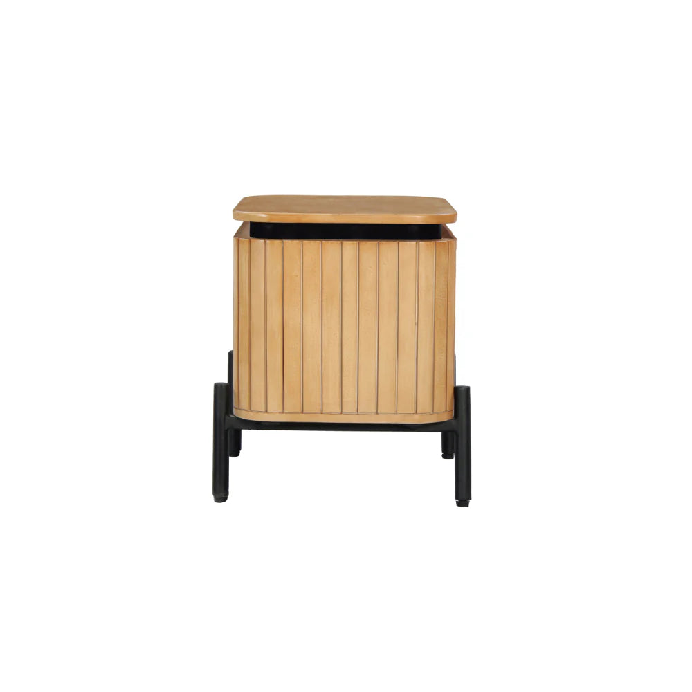 COPENHAGEN - Fluted Solid Mango Wood Night Stand