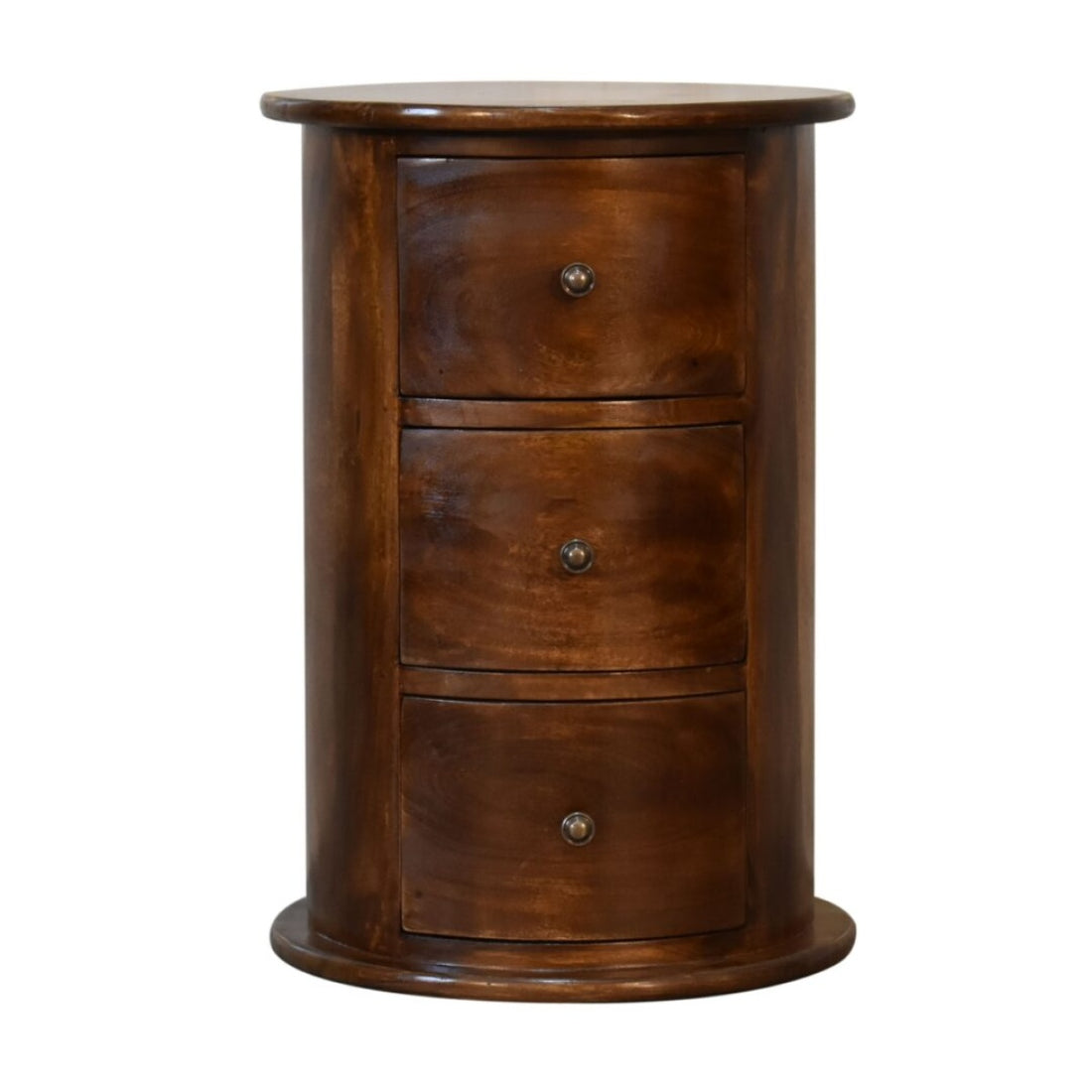 3 Drawer Chestnut Acacia Drum