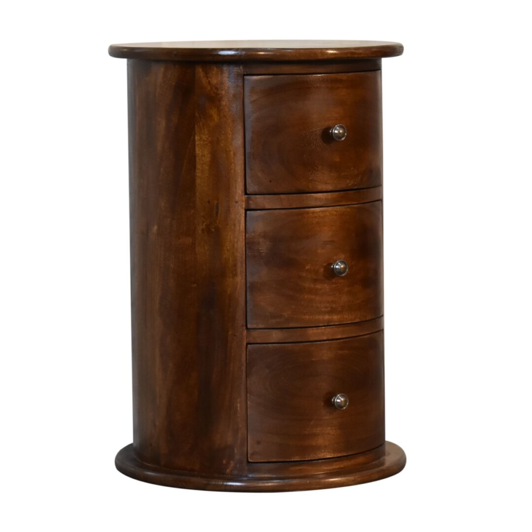 3 Drawer Chestnut Acacia Drum