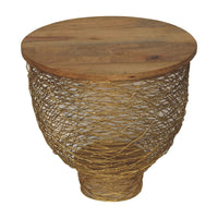 Netted Metal Side Table