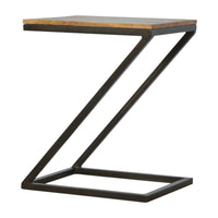 Side Table with Iron Base