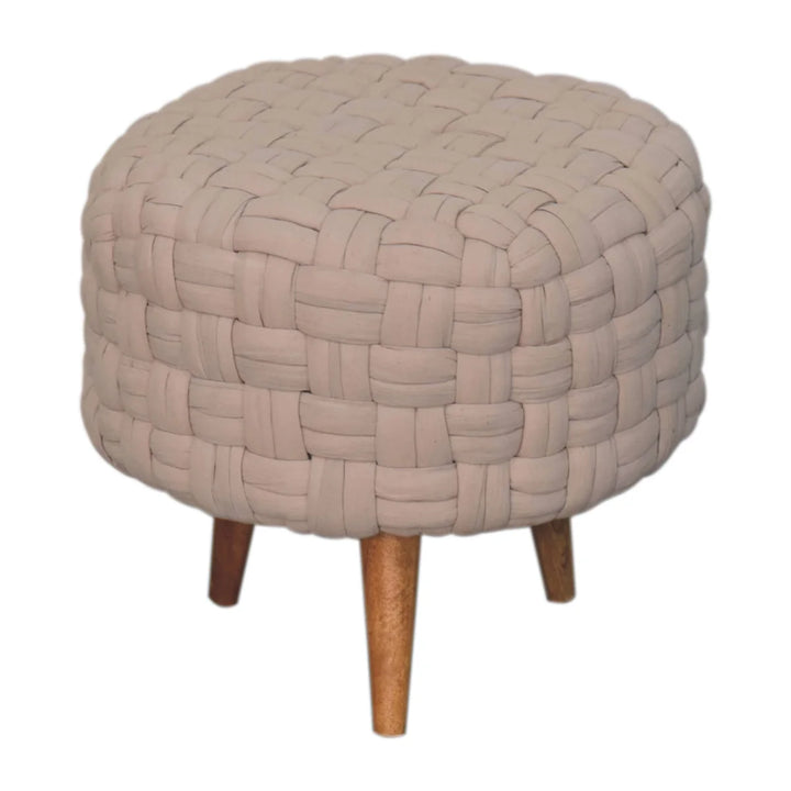 Cream Tube Footstool