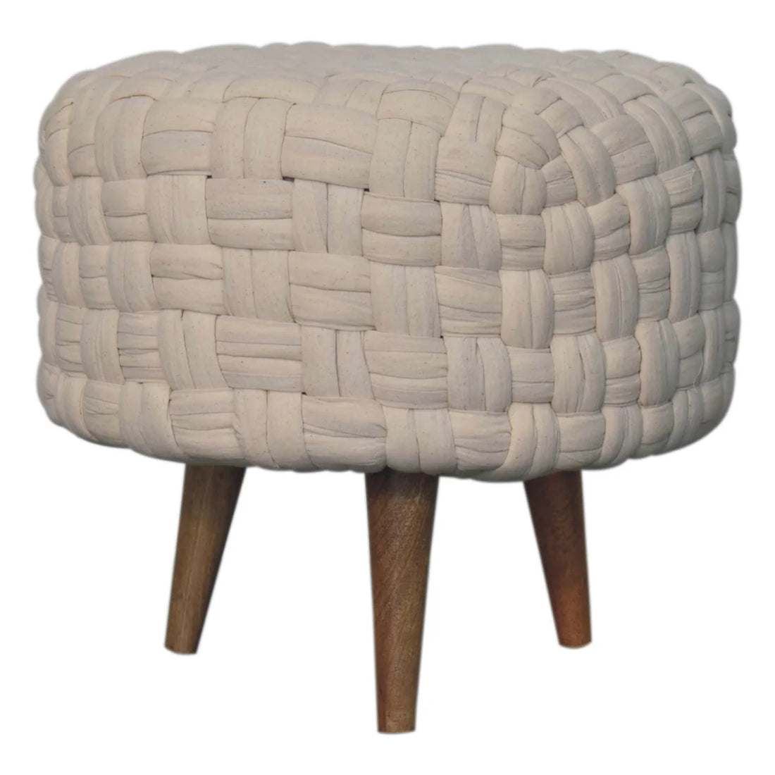 White Tube Footstool