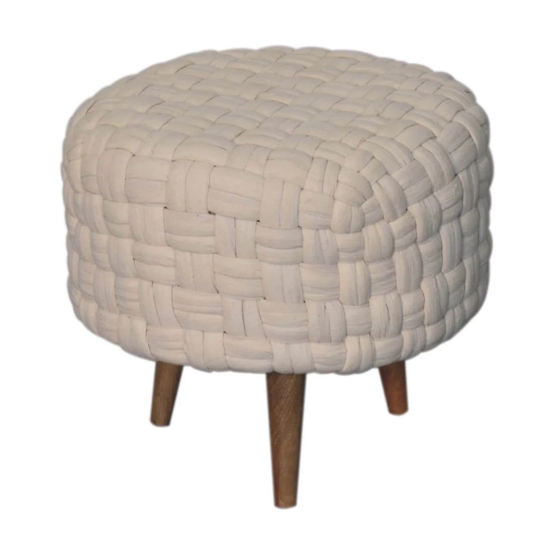 White Tube Footstool