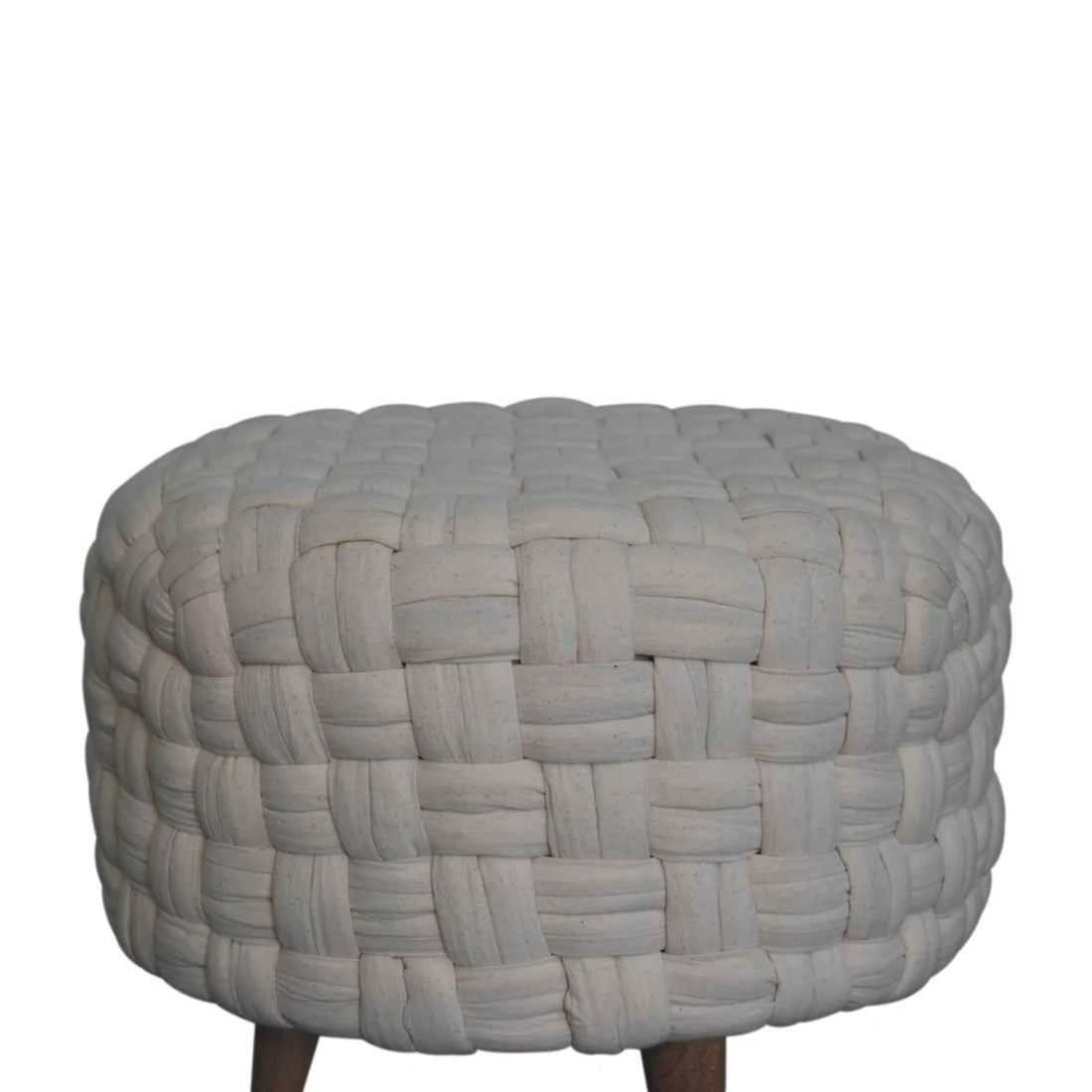 White Tube Footstool