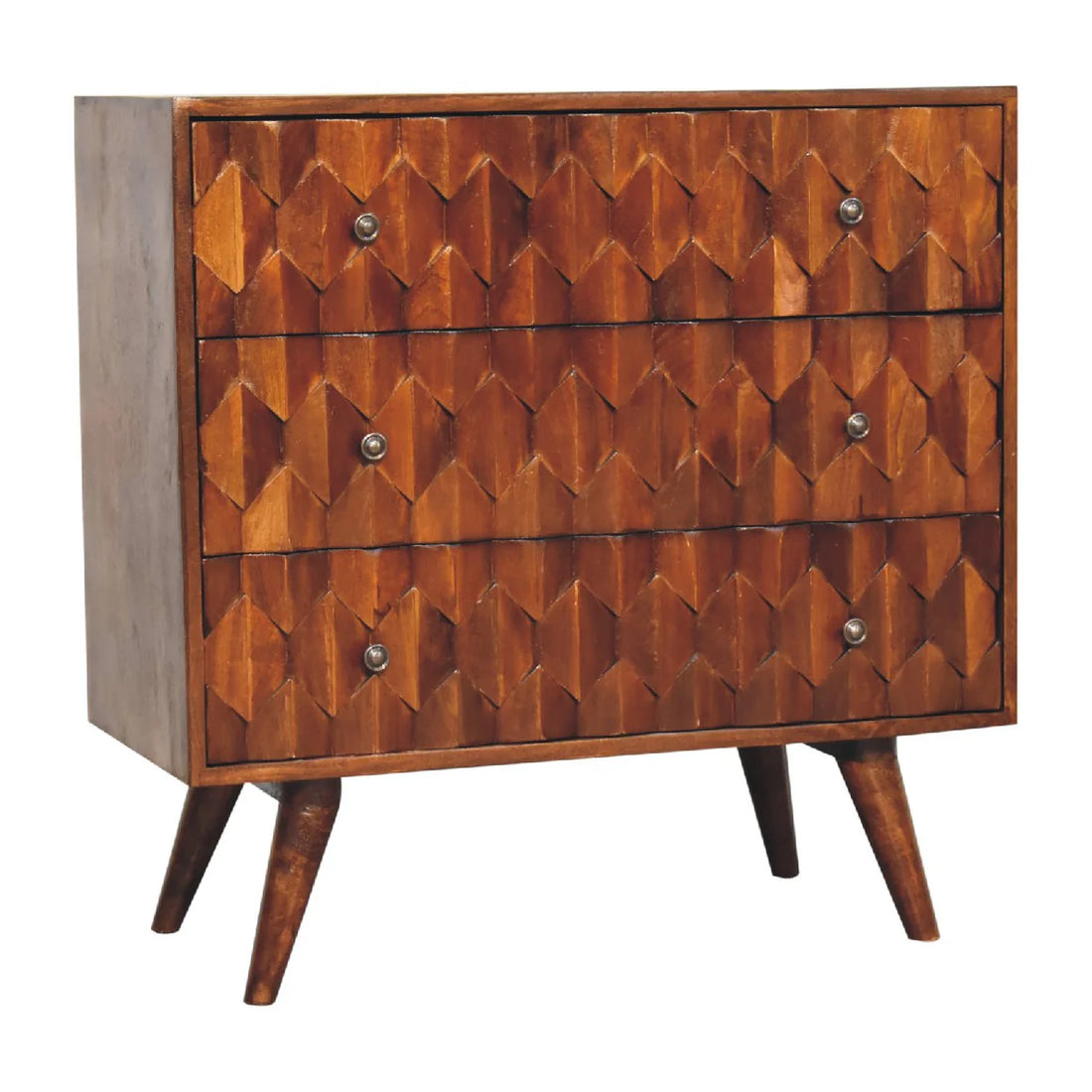 Pineapple Chestnut Carved Chest