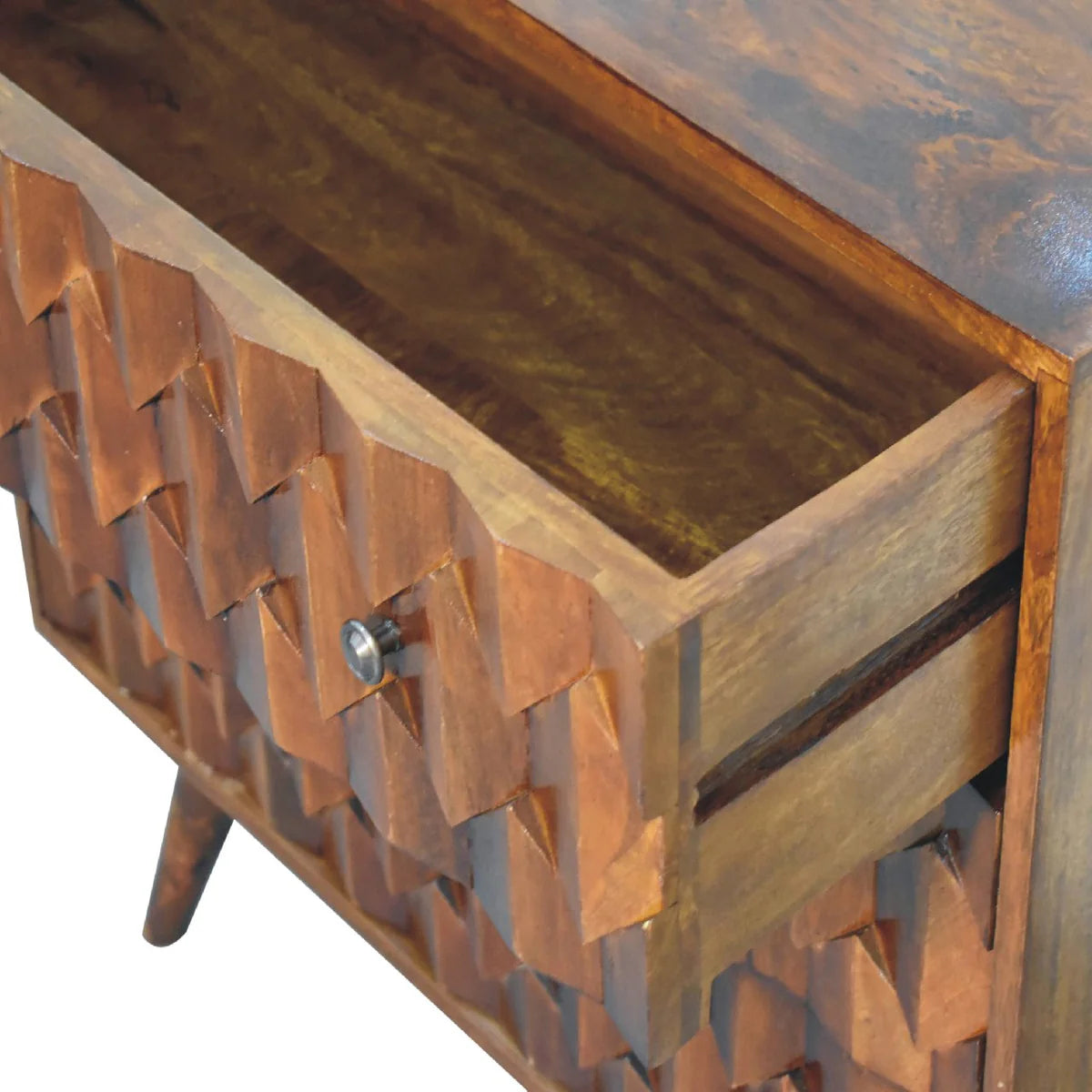 Pineapple Chestnut Carved Chest