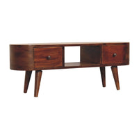 Chestnut Round Open Media Unit