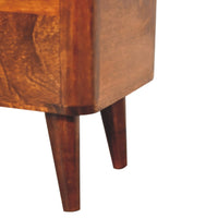 Chestnut Lid-up Storage Stool