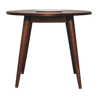 Chestnut Round Nordic End Table