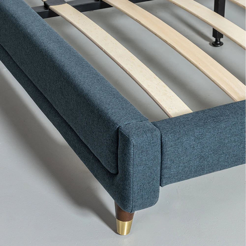 MAPLE - Dark Blue Fabric Bed - FINAL SALE