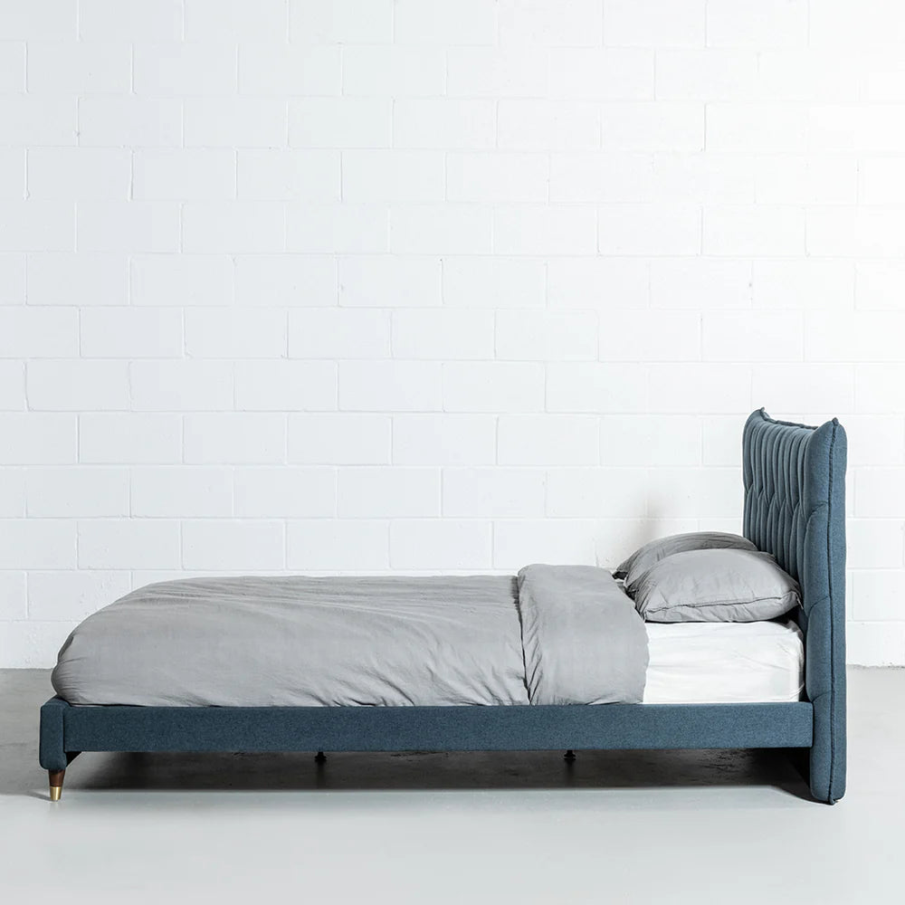 MAPLE - Dark Blue Fabric Bed - FINAL SALE