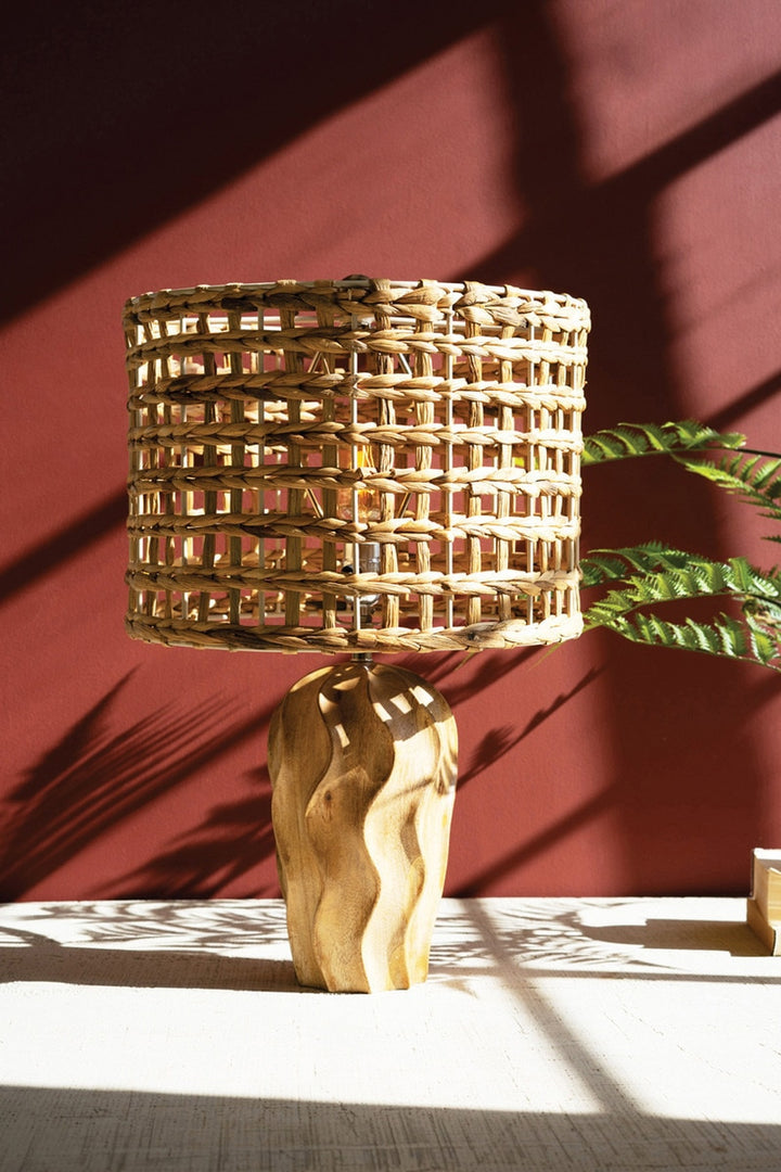 Cane Table Lamp with Cane Shade