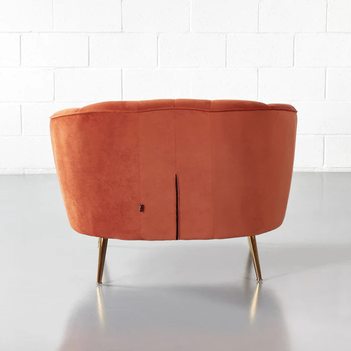 AUDREY - Burnt Orange Velvet Chair