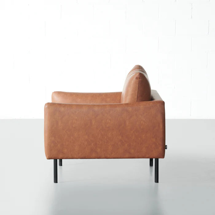 MAPLETON - Brown Vegan Leather Chair