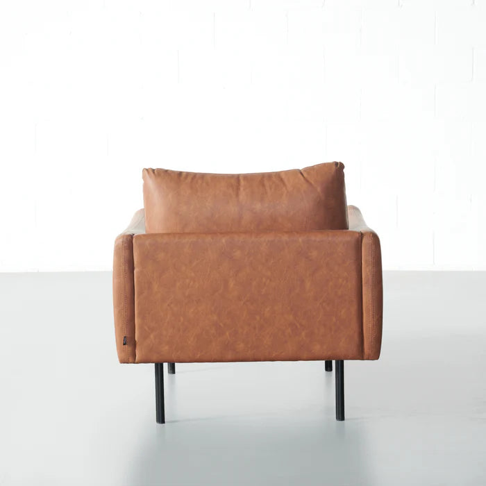 MAPLETON - Brown Vegan Leather Chair