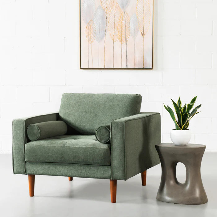 FONDA - Green Fabric Chair