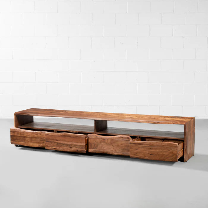 NASHVILLE - Modern Rustic Live Edge Acacia Wooden TV Unit (230cm)