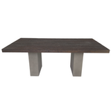 ATHENA - Walnut Finish Oak Top with Concrete Base Dining Table